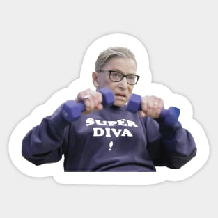 RBG Super Diva Sweatshirt, working out Sticker